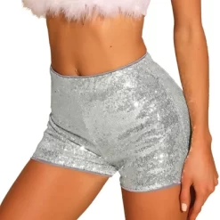 Allegra K Women's Mid Rise Solid Sparkle Sequin Zipper Shorts -Women Sale Shop GUEST 8b606a23 ac96 4062 bf6b 983961f2876e
