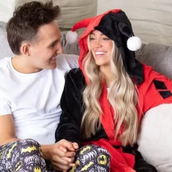 DC Comics Womens' Harley Quinn Classic Costume Hooded Robe Bathrobe Black -Women Sale Shop GUEST 8bffe902 55fb 4378 a7ed 519058addeba