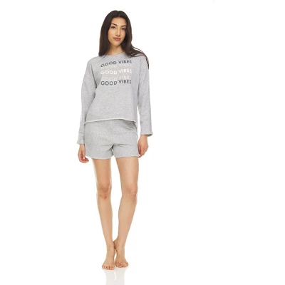 Bearpaw Women's Sleepwear, Long Sleeve Pullover And Shorts Set, 2-Piece Pajama Sets For Women 3 Bearpaw Women's Sleepwear, Long Sleeve Pullover And Shorts Set, 2-Piece Pajama Sets For Women