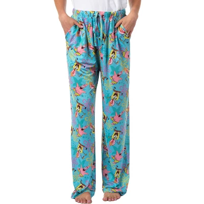 SpongeBob SquarePants Women's Patrick Gary Tossed Print Sleep Pajama Pants Turquoise 6 SpongeBob SquarePants Women's Patrick Gary Tossed Print Sleep Pajama Pants Turquoise - Image 4