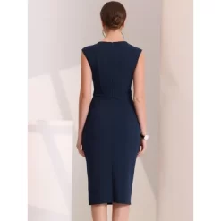 Allegra K Women's Round Neck Sheath Dress Slim Fit Sleeveless Split Work Pencil Dresses -Women Sale Shop GUEST 8f08d693 30fc 4210 a034 202bcddfa74b
