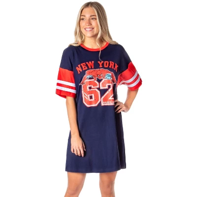 Marvel Comics Womens' Spider-Man 62 New York Nightgown Pajama Shirt Dress Blue 6 Marvel Comics Womens' Spider-Man 62 New York Nightgown Pajama Shirt Dress Blue - Image 4