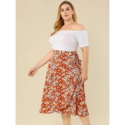 Agnes Orinda Women's Plus Size Boho Wrap Floral Beach Lightweight A Line Skirt -Women Sale Shop GUEST 93813365 1527 4afc b7d1 7e646f5692d5