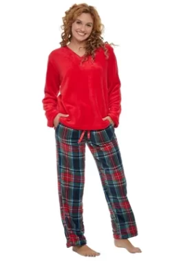 Women's Soft Warm Fleece Pajamas Lounge Set, Long V Neck Top And Pants, PJ 18 Women's Soft Warm Fleece Pajamas Lounge Set, Long V Neck Top And Pants, PJ -Women Sale Shop GUEST 9404efdf 3419 41eb afdc 22bd94b1dbb1