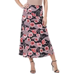 24seven Comfort Apparel Womens Black And Red Floral Maxi Skirt 9 24seven Comfort Apparel Womens Black And Red Floral Maxi Skirt -Women Sale Shop GUEST 94a6fe41 4d04 4d9e b99a cd0e09c7a4a3
