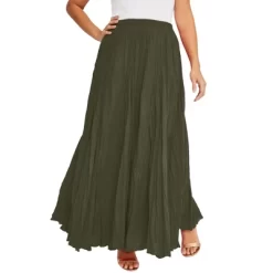 Jessica London Women’s Plus Size Flowing Crinkled Maxi Skirt -Women Sale Shop GUEST 94e4ba80 b5b9 4044 8d13 77cff10ccb83