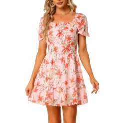 Allegra K Women's Floral Print Square Neck High Waist Summer Mini Dress 14 Allegra K Women's Floral Print Square Neck High Waist Summer Mini Dress -Women Sale Shop GUEST 95cd097f 4a1a 4e50 84e4 7ad454778bc3