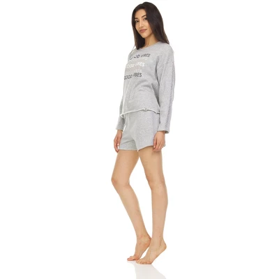 Bearpaw Women's Sleepwear, Long Sleeve Pullover And Shorts Set, 2-Piece Pajama Sets For Women 5 Bearpaw Women's Sleepwear, Long Sleeve Pullover And Shorts Set, 2-Piece Pajama Sets For Women - Image 3