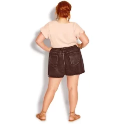 Women's Plus Size Summer Spirit Short - Black Wash | STARLING REINE