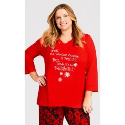 Women's Plus Size Slogan Sleep Top - Red | AVENUE -Women Sale Shop GUEST 9a7df072 78ae 436b 82f2 6ee0a5e583de