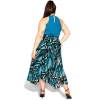 Women's Plus Size Sabrina Print Skirt - Teal | CITY CHIC -Women Sale Shop GUEST 9b1113fe 884a 4bd3 9f88 daae1a3111fb