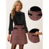 Allegra K Women's Vintage Plaid Suspender Button Decor High Waist Tweed Skirt -Women Sale Shop GUEST 9b9c0167 4cb6 43bb a3cd cb4e57917f8a