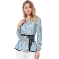 Allegra K Women's Semi-Sheer Elegant Tie Waist Long Sleeve Top Floral Lace Peplum Blouses 19 Allegra K Women's Semi-Sheer Elegant Tie Waist Long Sleeve Top Floral Lace Peplum Blouses -Women Sale Shop GUEST 9bc0eb23 7735 4cf9 b60d 5028093bbc18