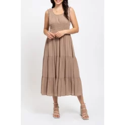 August Sky Women's Sleeveless Tiered Midi Dress -Women Sale Shop GUEST 9d2f3301 f111 4ece 8a6d d8d1588643c0