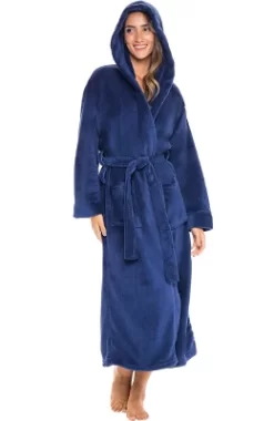 Women's Classic Winter Robe, Hooded Cozy Plush Fleece Bathrobe -Women Sale Shop GUEST 9e005f24 bff0 44cd b9c3 1318450579f2