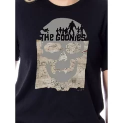 The Goonies Womens' Movie Skull Map Never Say Die Sleep Pajama Set Multicolored