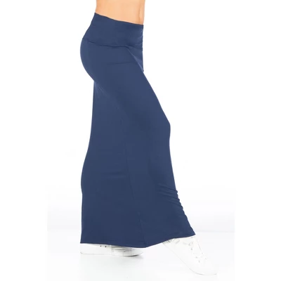24seven Comfort Apparel Womens Comfortable Foldover Maxi Skirt 3 24seven Comfort Apparel Womens Comfortable Foldover Maxi Skirt