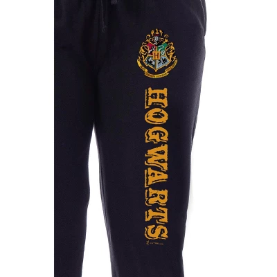 Harry Potter Womens' Hogwarts House Crest Sleep Jogger Pajama Pants Black 3 Harry Potter Womens' Hogwarts House Crest Sleep Jogger Pajama Pants Black