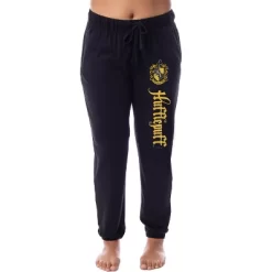 Harry Potter Womens' Hufflepuff House Crest Sleep Jogger Pajama Pants Black -Women Sale Shop GUEST a2601434 7baa 40ec befe 0173e5e99826
