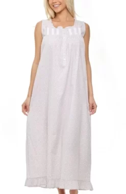 Women's Cotton Victorian Nightgown With Pockets, Clara Sleeveless Lace Trimmed Button Up Long Vintage Night Dress Gown -Women Sale Shop GUEST a5922d2d 169f 4ce0 8030 d8abd76ffcf7