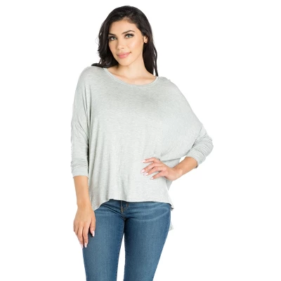 24seven Comfort Apparel Womens Oversized Long Sleeve Dolman Top 7 24seven Comfort Apparel Womens Oversized Long Sleeve Dolman Top - Image 6
