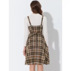 Allegra K Women's Plaid Sleeveless Tie Back A-Line Overall Pinafore Dresses 12 Allegra K Women's Plaid Sleeveless Tie Back A-Line Overall Pinafore Dresses -Women Sale Shop GUEST aa8f3fd6 1910 4dd5 b1a2 2252229cd21c
