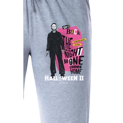 Halloween II Womens' Film Movie Logo Michael Myers Sleep Pajama Pants Grey 3 Halloween II Womens' Film Movie Logo Michael Myers Sleep Pajama Pants Grey