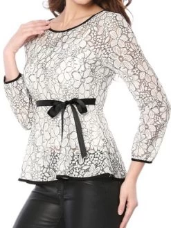 Allegra K Women's Semi-Sheer Elegant Tie Waist Long Sleeve Top Floral Lace Peplum Blouses 18 Allegra K Women's Semi-Sheer Elegant Tie Waist Long Sleeve Top Floral Lace Peplum Blouses -Women Sale Shop GUEST ac990f3f b3b2 42a4 9fcd 399cc3e4b35a