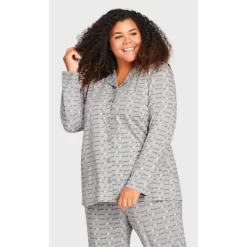 Women's Plus Size Button Through Sleep Top - Gray | AVENUE 13 Women's Plus Size Button Through Sleep Top - Gray | AVENUE -Women Sale Shop GUEST ad5332d5 197f 45d4 bd76 e0ea4359f241