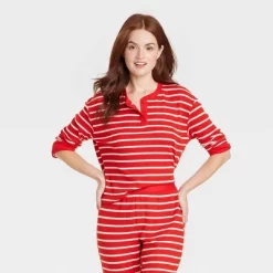Women's Striped Matching Family Thermal Pajama Top - Wondershop™ Red -Women Sale Shop GUEST af93c997 f3b4 4264 b838 191739eb62cc