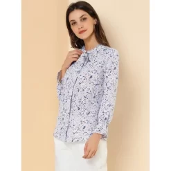 Allegra K Women's Vintage Floral Tie Neck Long Sleeve Ruffled Collar Peasant Blouse 13 Allegra K Women's Vintage Floral Tie Neck Long Sleeve Ruffled Collar Peasant Blouse -Women Sale Shop GUEST b0758fe9 05bb 49fd 9ba1 741c8c175382