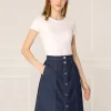 Allegra K Women's Elastic Back Short Button Down Denim Skirts With Pockets -Women Sale Shop GUEST b189d44c ea0c 4017 82b1 b70acb79bd61