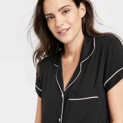 Women's Beautifully Soft Short Sleeve Notch Collar Top And Shorts Pajama Set - Stars Above™ -Women Sale Shop GUEST b3888a0f 38bb 486d 90d5 dd6eed735eaa