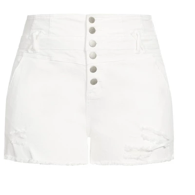 Women's Plus Size Corset Waist Short - Ivory | CITY CHIC 4 Women's Plus Size Corset Waist Short - Ivory | CITY CHIC - Image 2