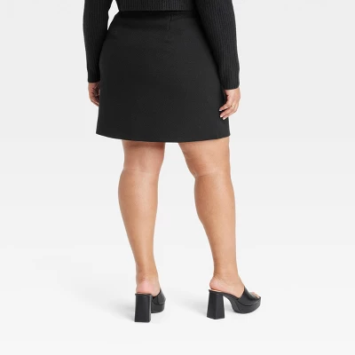 Women's Ponte Mini A-Line Skirt - Ava & Viv™ 3 Women's Ponte Mini A-Line Skirt - Ava & Viv™