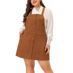Agnes Orinda Women's Plus Size High Waist A-Line Suede Overall Suspender Dress 13 Agnes Orinda Women's Plus Size High Waist A-Line Suede Overall Suspender Dress -Women Sale Shop GUEST b7521a43 eecb 4a57 940b c6e32a101a50