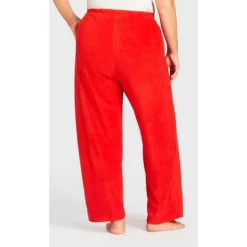 Women's Plus Size Plain Fleece Sleep Pant - Red | AVENUE -Women Sale Shop GUEST baf805d5 d732 4cdb 8d22 c148e1ad2189