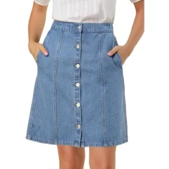 Allegra K Women's Elastic Back Short Button Down Denim Skirts With Pockets 23 Allegra K Women's Elastic Back Short Button Down Denim Skirts With Pockets -Women Sale Shop GUEST bb283b71 6ed3 4865 8c0f 0c3887b5c25f