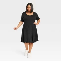 Women's Elbow Sleeve Flared Empire Waist Dress - Ava & Viv™ -Women Sale Shop GUEST bbe9a180 17f3 4a09 8308 8c346997609a