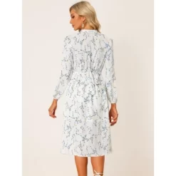 Allegra K Women's Floral Print Long Sleeve Flowy Midi Boho Dress -Women Sale Shop GUEST bd71da76 1724 4895 8900 d40ffbdbd34c