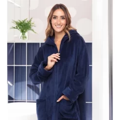 Women's Zip Up Fleece Robe With Hood, Soft Warm Plush Oversized Zipper Hooded Bathrobe -Women Sale Shop GUEST bec6e2d2 4029 4d2d 84ab 601e4456b3cf