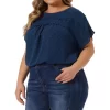 Agnes Orinda Women's Plus Size Chiffon Swiss Dots Short Sleeve Lace Crochet Pleated Casual Blouse 1 Agnes Orinda Women's Plus Size Chiffon Swiss Dots Short Sleeve Lace Crochet Pleated Casual Blouse -Women Sale Shop GUEST c106efd2 bd4b 4b1a bb69 770b08d65839