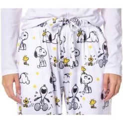 Peanuts Womens' Woodstock Snoopy Characters Friends Sleep Pajama Pants White -Women Sale Shop GUEST c2393e57 6295 4f32 97b7 f53fbb7306ca