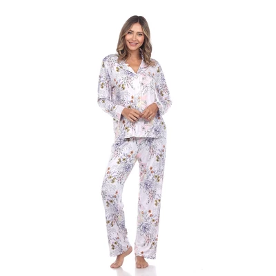 Long Sleeve Floral Pajama Set - White Mark 11 Long Sleeve Floral Pajama Set - White Mark - Image 9