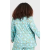 Women's Plus Size Button Through Sleep Top - Teal | AVENUE -Women Sale Shop GUEST c3267224 cbe9 43d1 9d96 1f3aafbce519