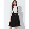 Allegra K Women's High Waist Solid Color Button Decor Flared Midi Suspender Skirt -Women Sale Shop GUEST c4f8a6c6 6948 4369 aad4 f7fc5775cbe0