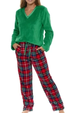 Women's Soft Warm Fleece Pajamas Lounge Set, Long V Neck Top And Pants, PJ 14 Women's Soft Warm Fleece Pajamas Lounge Set, Long V Neck Top And Pants, PJ -Women Sale Shop GUEST c6565fb0 1183 4962 9b37 fa4a9b487790