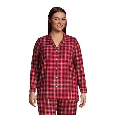 Lands' End Women's Long Sleeve Print Flannel Pajama Top 7 Lands' End Women's Long Sleeve Print Flannel Pajama Top - Image 5