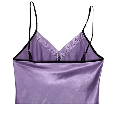 Allegra K Women Satin Lace Trim Sleepwear Nightgown Pajama Slip Dress 6 Allegra K Women Satin Lace Trim Sleepwear Nightgown Pajama Slip Dress - Image 4