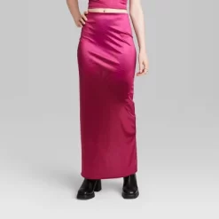 Women's High-Rise Shine Knit Maxi Skirt - Wild Fable™